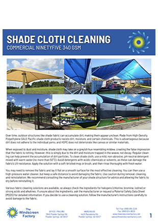 Shade Cloth Cleaning