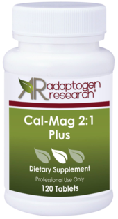 Adaptogen Research - Cal-Mag 2:1 Plus supplies calcium citrate, a highly absorbable, well-tolerated source of calcium, balanced with magnesium in a 2:1 ratio - 120 Tablets