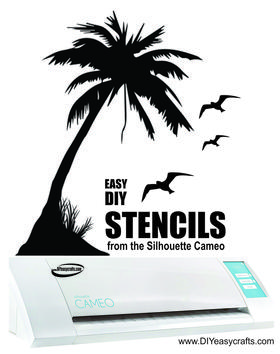 Easy DIY Stencils from the Silhouette Cameo craft cutting machine. FREE step by step instructions. www.DIYeasycrafts.com