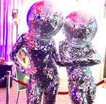 Live Human Disco Balls Heads