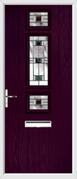 3 Square Strip Door aspen glass