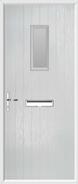 Cottage Rectangle Composite Door obscure glass