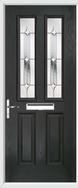 2 Panel 2 Square Composite Door regal diamond glass