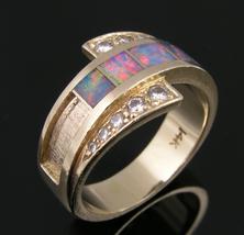 Opal ring ready for inlay section repair.