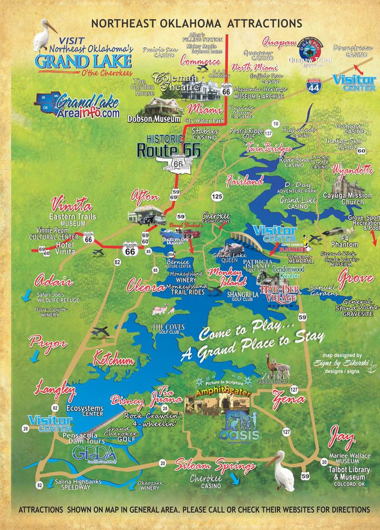 Grand Lake OK attractions northeast Oklahoma