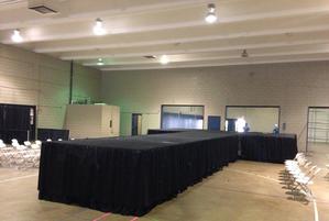 event rental stage with runway
