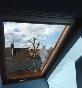 VELUX renovation service paint / oil / stain. PMV Maintenance - VELUX and Roto roof window / Skylight repair, replacement, installation, re-glazing, servicing, maintenance, Blinds, Leaks, repairs, Glass, renovation specialists covering London, Hertfordshire, Bedfordshire, Cambridgeshire, Essex, South London, North London and Central London.