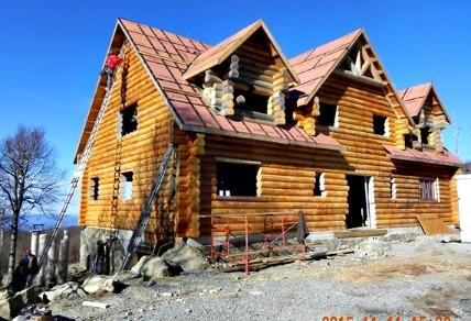 Log cabin project in Beech Mountain, NC