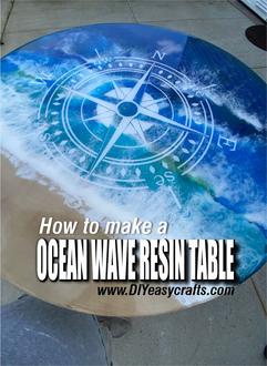 Ocean Wave Resin Table