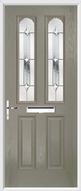 2 Panel 2 Arch Composite Door regal diamond glass