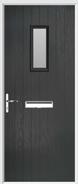 Cottage Rectangle Composite Door obscure glass