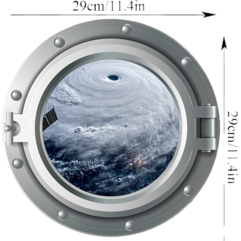 Spaceship/Underwater Porthole Window Wall Stickers