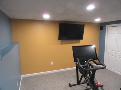 exercise room painting, Norton, MA.