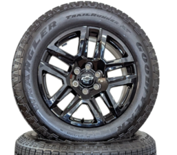 Chevy 20" Trail Boss Gloss Black With Goodyear Wrangler Trailrunner A/T