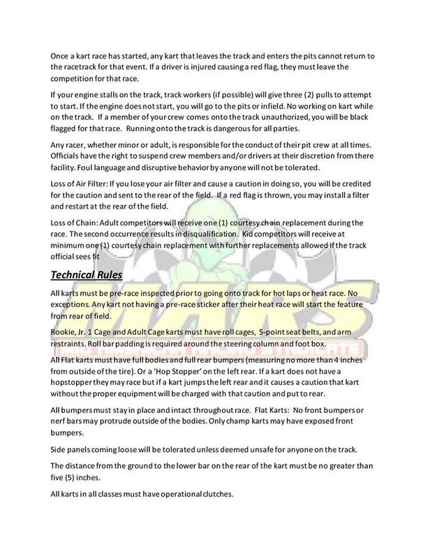 2020 MARS Karting Rules