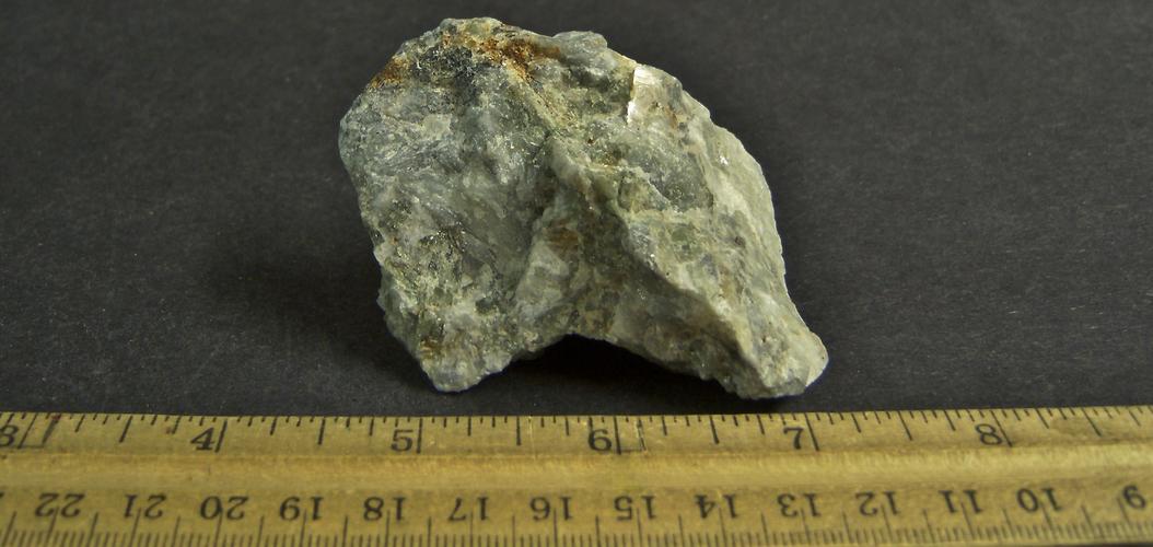 fluorescent Marialite-Meionite Scapolite Wernerite, Muscovite, Pyrite, Limonite, Grenville Scapolite Prospect, Grenville-sur-la-Rouge, Argenteuil RCM, Laurentides, Quebec, Canada