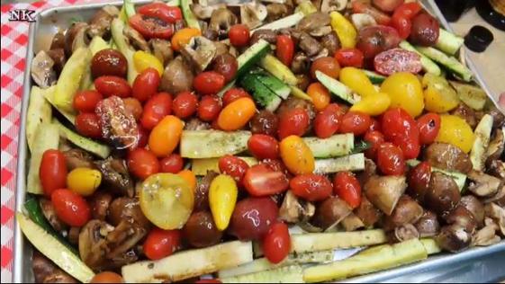 Balsamic Chicken Sheet Pan Dinner Recipe, Prepping the Vegetables, Noreen's Kitchen