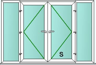 French doors with side panels