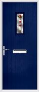 Cottage Rectangle Composite Door fleur-de-lys glass