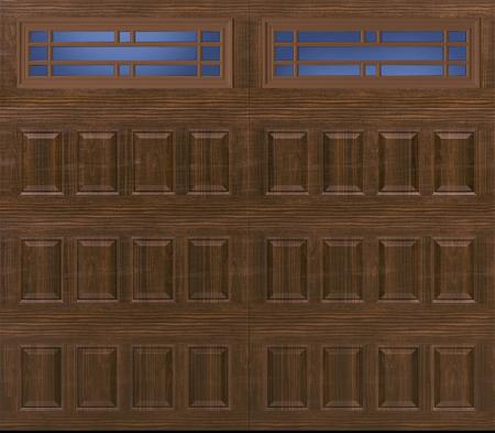 Amarr walnut new garage door with windows
