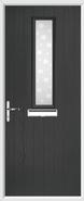 1 Square Composite Door bubbles glass