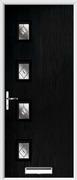 4 Square Composite Door fusion glass