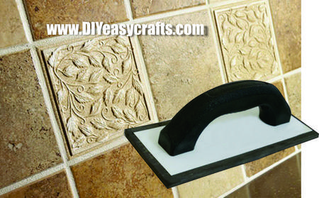 How to easily grout tiles. Complete how to video from www.DIYeasycrafts.com