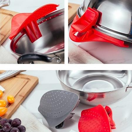 Clip Drainer in Pakistan Colander for Kitchen Pan Pot Bowl Rice Pasta Wash or Prevents Spilling Over