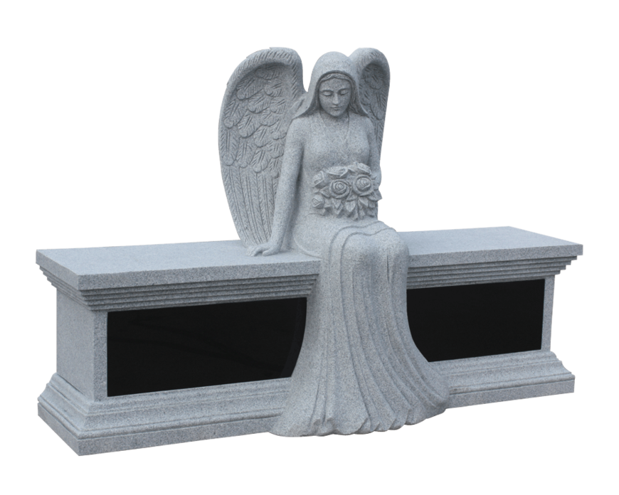 angel memorial bench