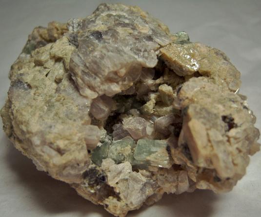 fluorescing SCAPOLITE, TREMOLITE, MUSCOVITE mica - Combermere area (Palmer Rapids area), Renfrew County, Ontario, Canada - ex Morris Museum
