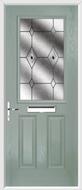 2 Panel 1 Square Composite Door fusion glass