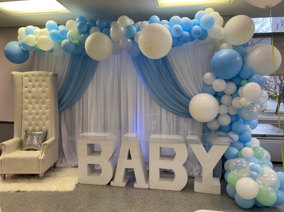 Royal chair rental for baby shower sale