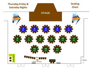Seating Chart for Evening Shows