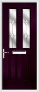 2 panel 2 square composite door jewel glass