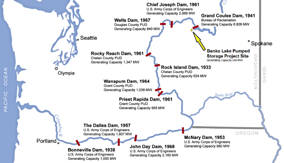 Banks Lake Depth Chart