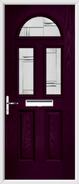 2 Panel 2 Square 1 Arch Composite Door regal corenet glass