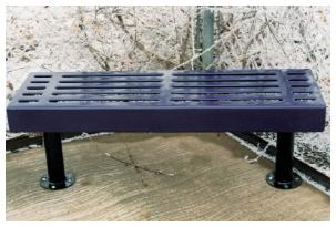 black metal bench