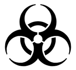 Biohazard symbol representing hazardous materials cleanup in Orland, FL