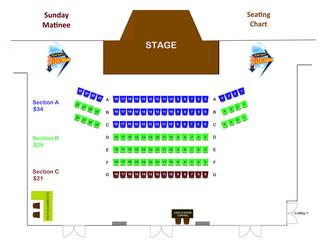 Seating Chart for Sunday Matinee. Click to expand.