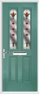 2 Panel 2 Arch Composite Door fleur-de-lys glass