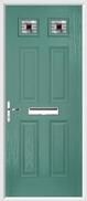 4 Panel 2 Square Composite Door aspen glass