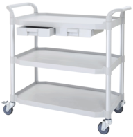 3 shelf Taiwan Medial carts, hospital trolley manufacturer