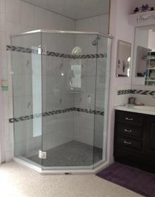 Frameless Neo Angle Glass Shower Spring Hill Brooksville FL