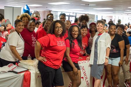 Sorors with Dr. Cynthia Lane, Superintendent of the Kansas City, Kansas Public Schools