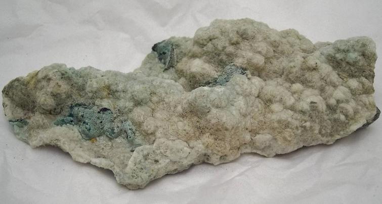 CHALCOCITE and CHRYSOCOLLA in PREHNITE - Chimney Rock quarry, Houdaille Industries Quarry; The Bound Brook Quarry; Stavola Industries Quarry, Bridgewater, Somerset county, New Jersey
