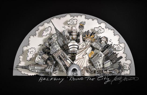 Charles Fazzino Halfway Round the City