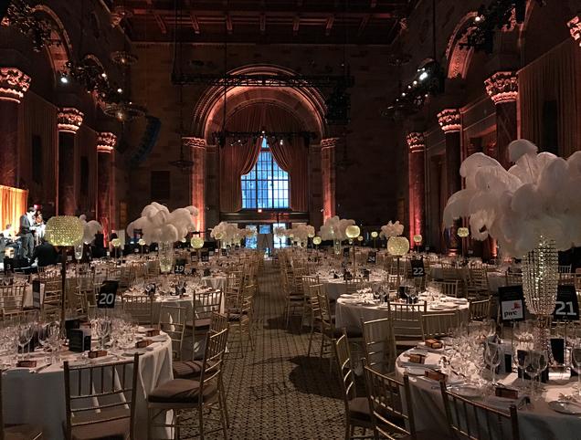 Floor-standing tower with crystal curtain - RentalCenterpiece