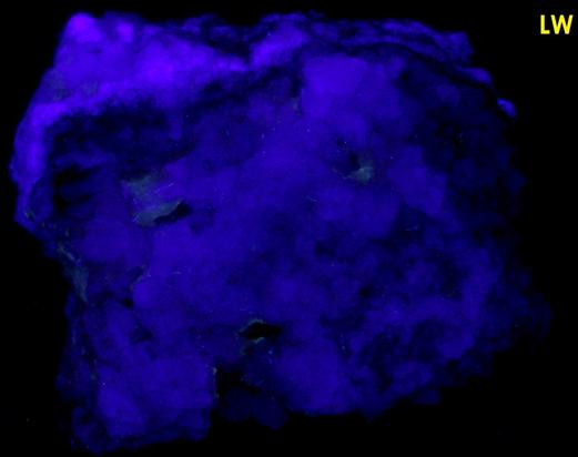 fluorescent FLUORITE, Caliche and Aragonite, Weldon Hill, Harquahala Mountains, Maricopa County, Arizona, USA