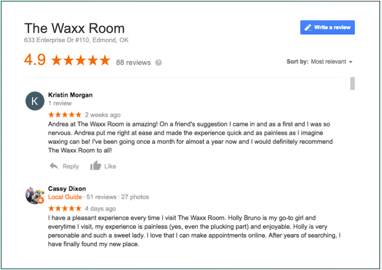 Waxing Reviews The Waxx Room Edmond Oklahoma