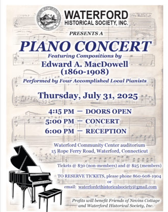 Edward MacDowell Concert Poster